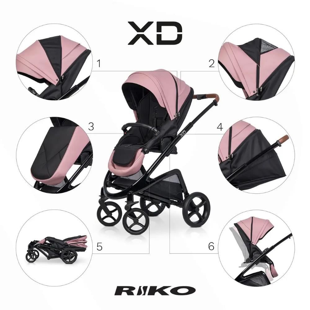 Коляска Riko XD PRO 03 Energy Pink (RXD-03_vsedNM) - фото 6