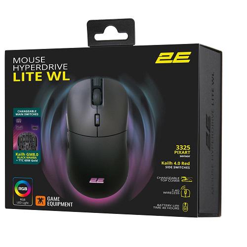 Комп'ютерна мишка 2E 2E-MGHDL-WL-BK gaming HyperDrive Lite WL RGB дротова/бездротова Black (582372) - фото 6