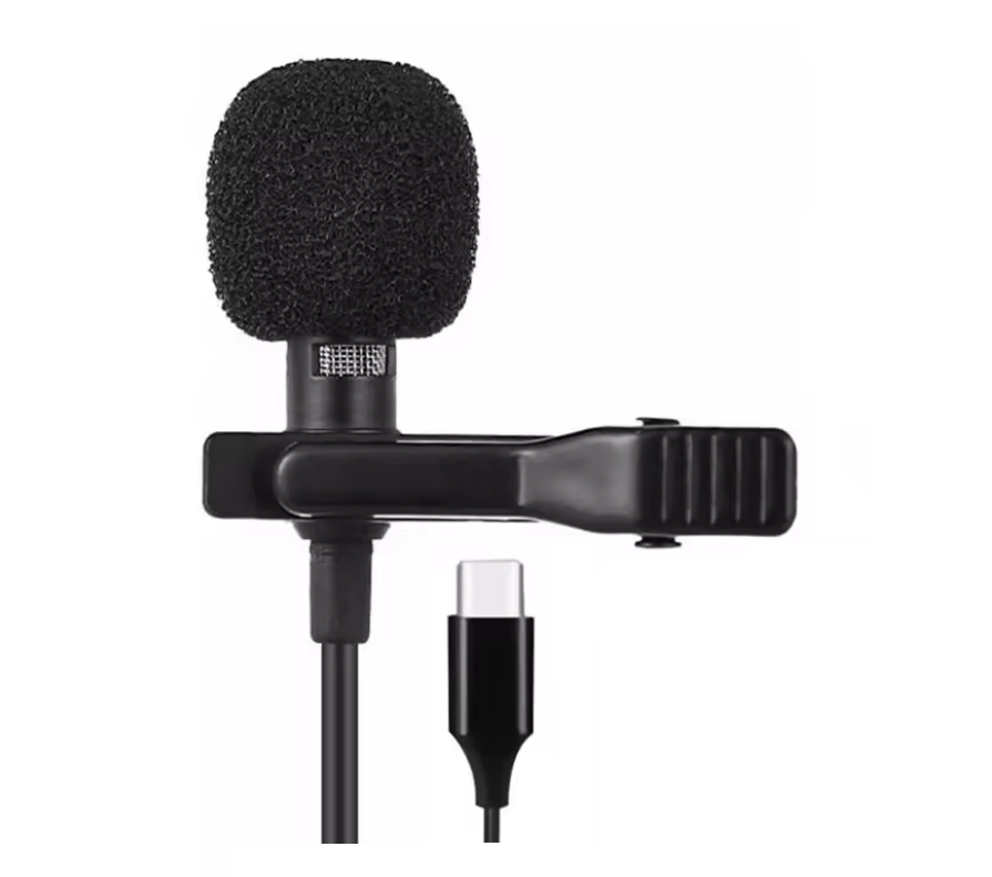 Мікрофон петличний Omni-Directional Stereo Type-C 1,5 м Black (500284)