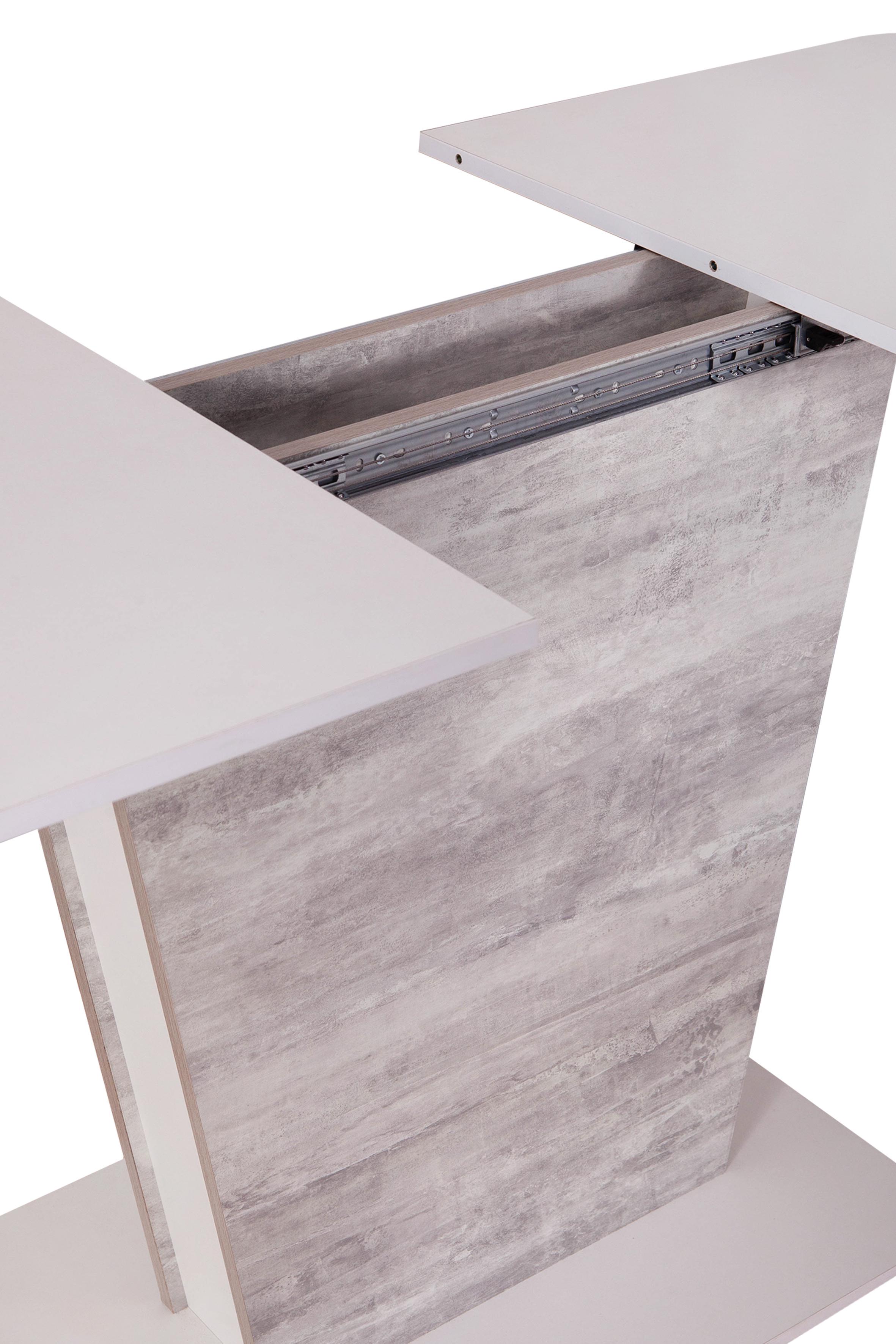 Обеденный стол Флеш Спарк 1100/1450х680х760 мм Белый/Урбан (GAА0051340) - фото 3