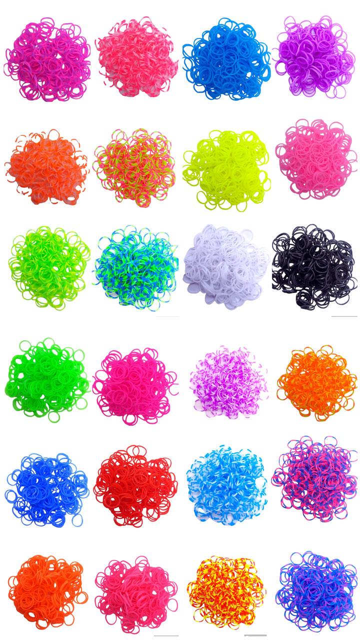 Набор для плетения из резинок со станком и клипсами Loom Bands Set 24 цвета 5000 шт. (114) - фото 2