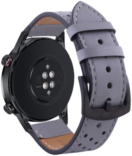 Ремешок кожаный Classico для Honor Magic Watch 2 Grey (16927)