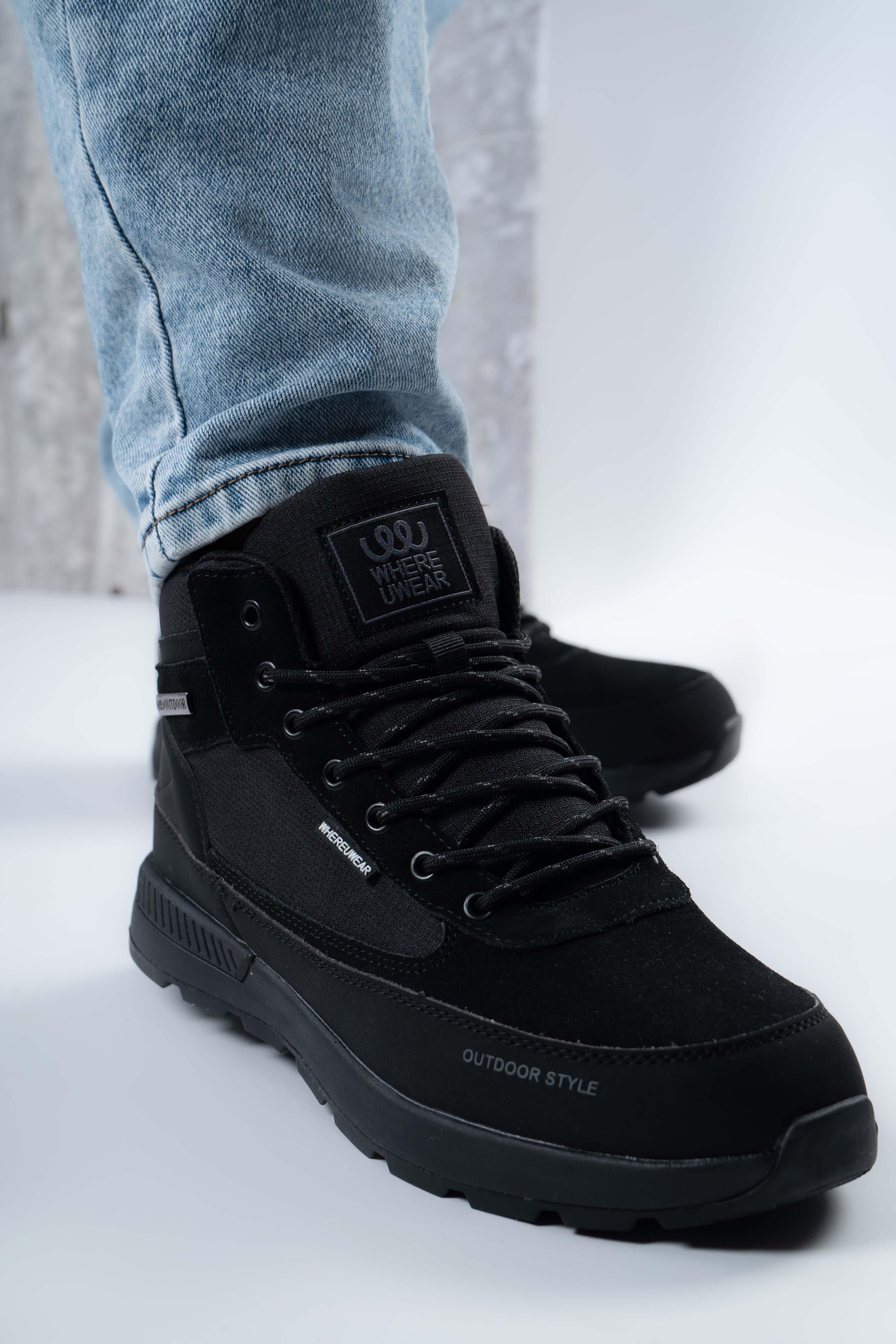 Ботинки мужские Where Uweare WUW1911-BLACK 346766 р. 41 Черный (346766_41)