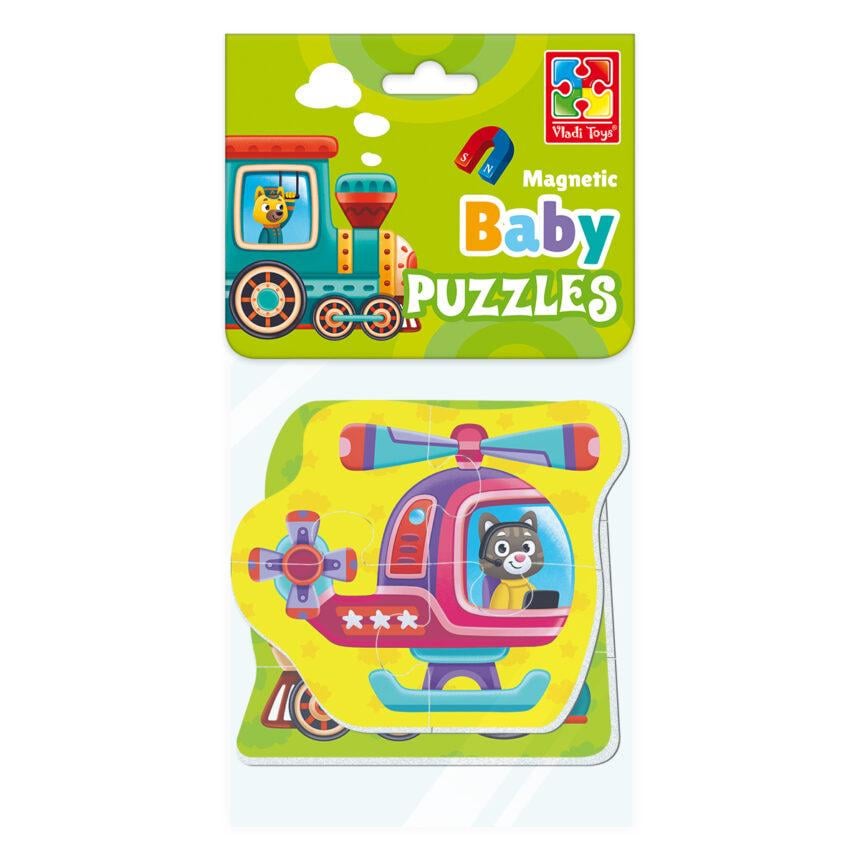Пазли бебі магнітні Vladi Toys Транспорт 2 шт. (VT3208-23)