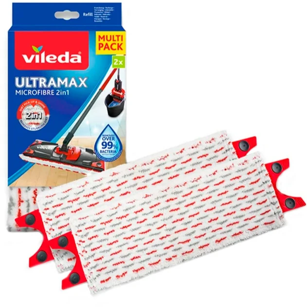 Насадки для швабры сменные Vileda UltraMax Turbo 2 шт. - фото 4 Насадки для швабры сменные Vileda UltraMax Turbo 2 шт. - фото 4