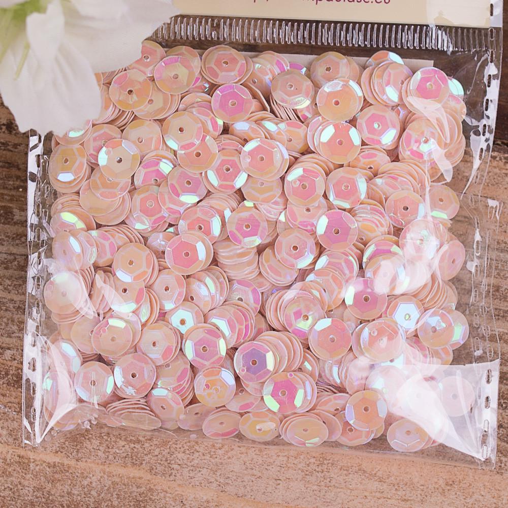 Пайетки круглые Розовый (2399-14)