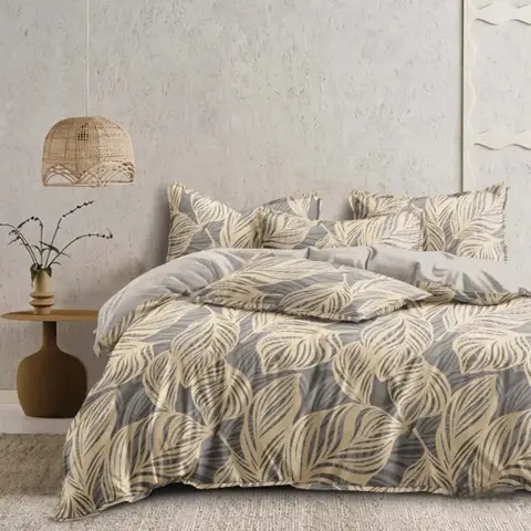 Комплект постельного белья Viluta с узором ранфорс премиум двуспальный 200x220 см Серый (PB-456-A-299)