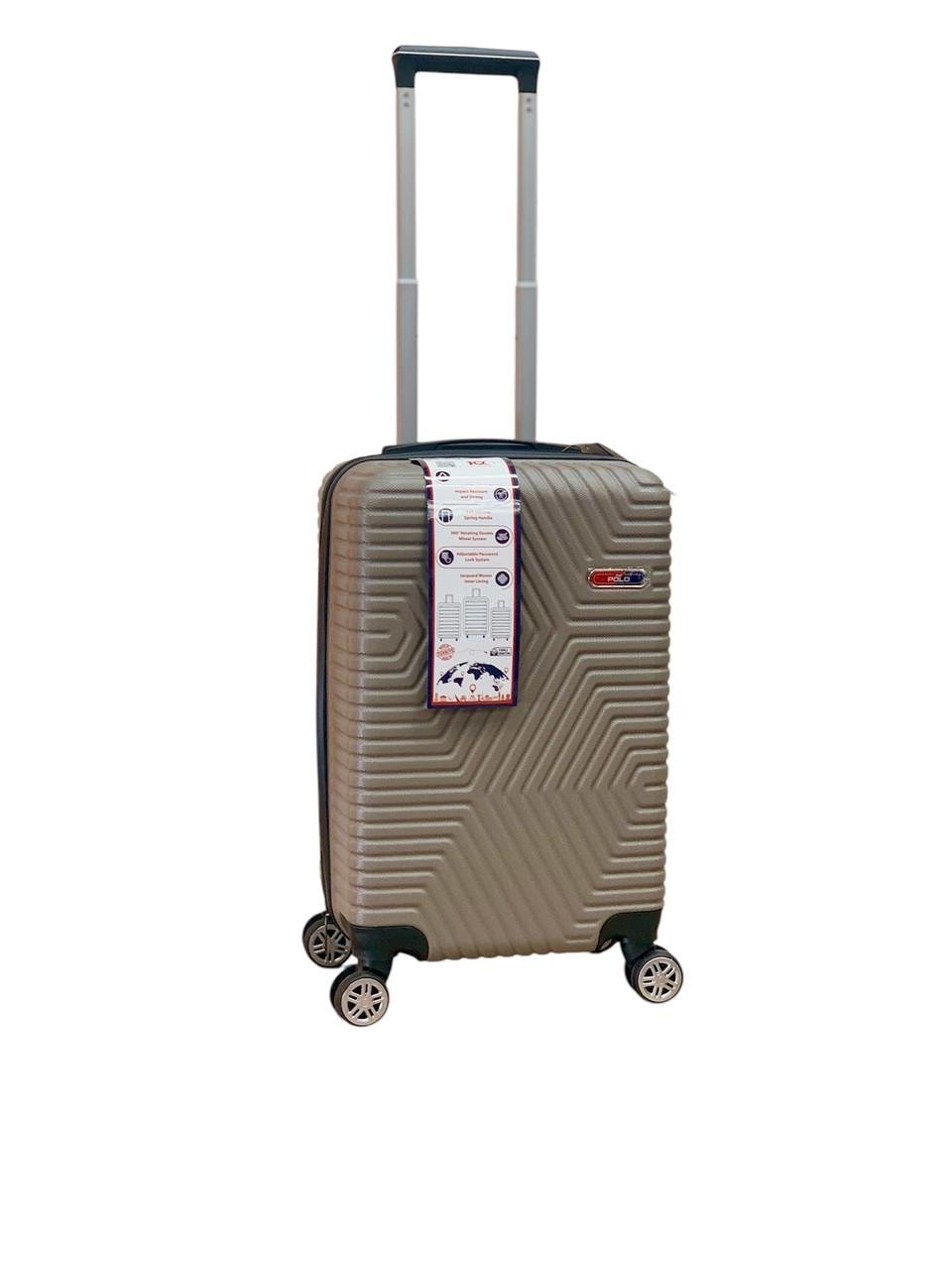 Валіза Polo ПК004-S полікарбонат на 4-х подвійних колесах маленька S 50 л Бежевий - фото 1 Валіза Polo ПК004-S полікарбонат на 4-х подвійних колесах маленька S 50 л Бежевий - фото 1