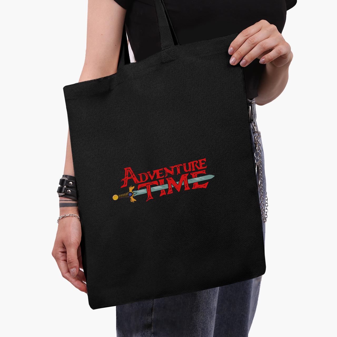 Эко сумка шоппер Advenеture Time 41х35 см Черный (9227-1582-BK)