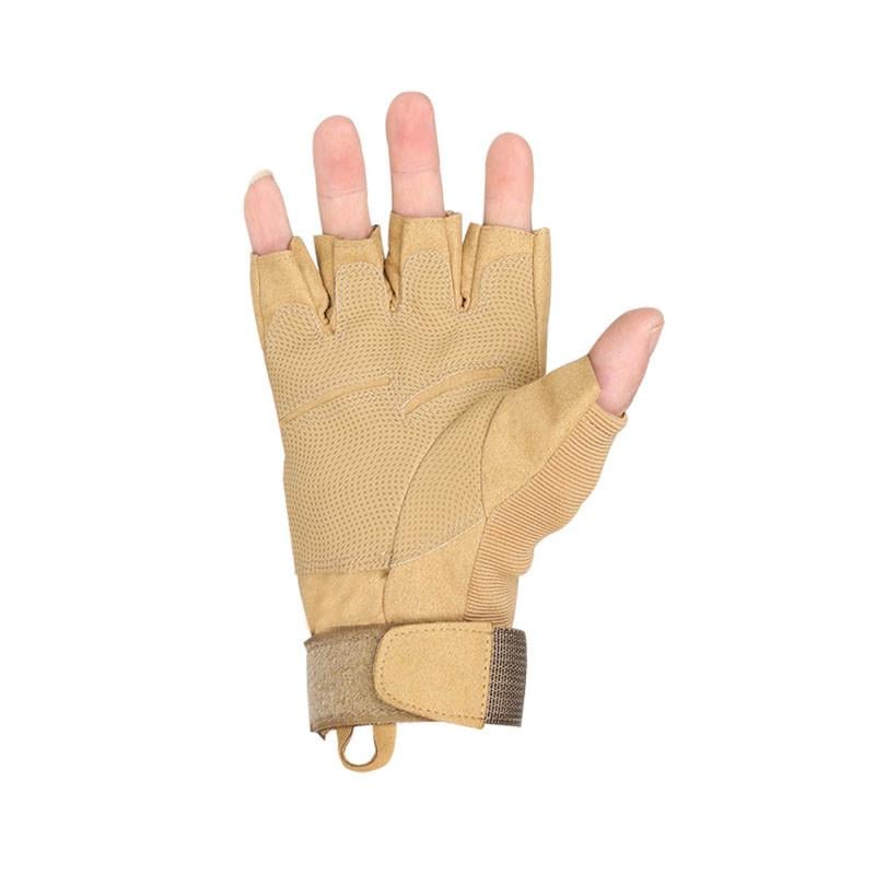 Перчатки беспалые Lesko E302 Sand Khaki XL военные армейские с открытыми пальцами - фото 3 Перчатки беспалые Lesko E302 Sand Khaki XL военные армейские с открытыми пальцами - фото 3