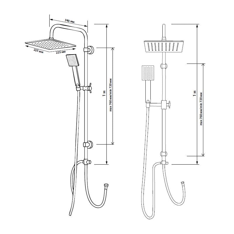 Душова система Britc XY-1218В - фото 10 Душова система Britc XY-1218В - фото 10