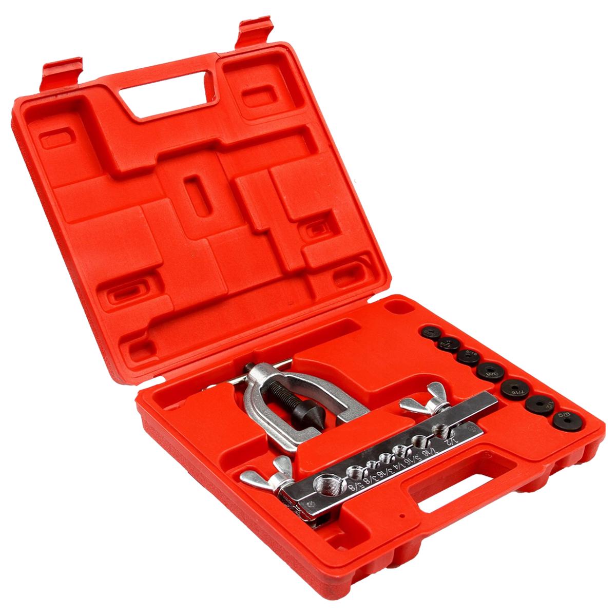 Набір інструментів для розвальцювання гальмівних шлангів Mar-Pol M57750 9 елементів в пластиковому кейсі