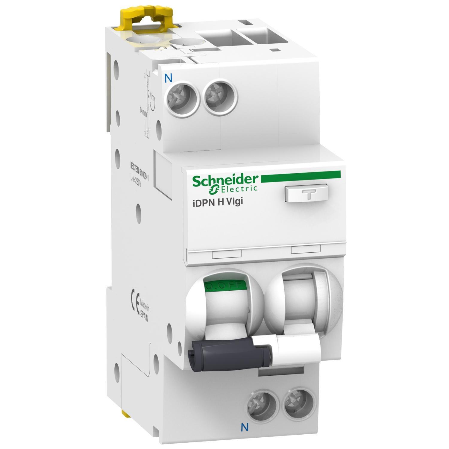 Выключатель автомобильный дифференциальный Schneider Electric Acti9 IDPN H Vigi 1P+N 16A 30мА тип B (A9D07616)