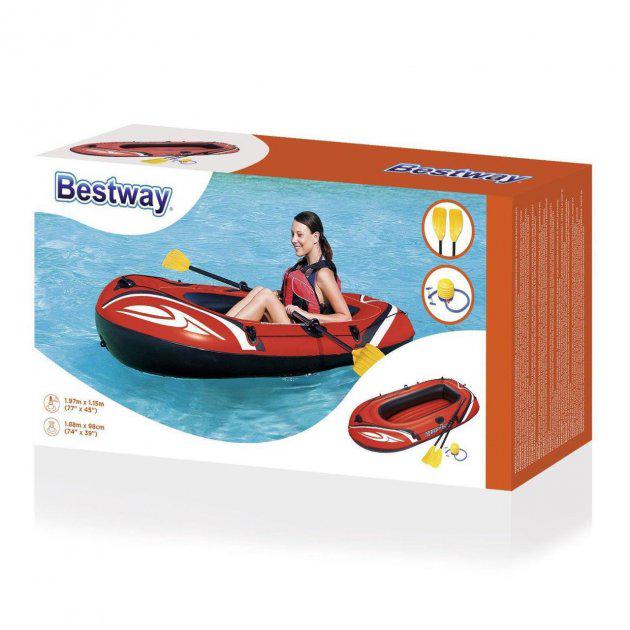 Лодка надувная Intex Bestway Hydro-Force Raft Set 1 местная + веслами 155-93см (94a827c4) - фото 4