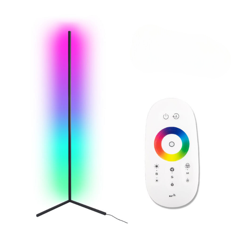 Лампа торшер угловая напольная Nook Lamp RGB с дистанционным пультом управления Черный