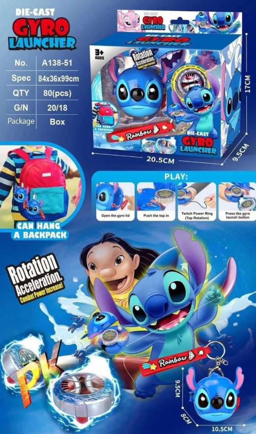 Детская игрушка GYRO Бэйблейд Стич Disney Launcher Японский волчок Голубой (1000-ZB-518) - фото 6 Детская игрушка GYRO Бэйблейд Стич Disney Launcher Японский волчок Голубой (1000-ZB-518) - фото 6