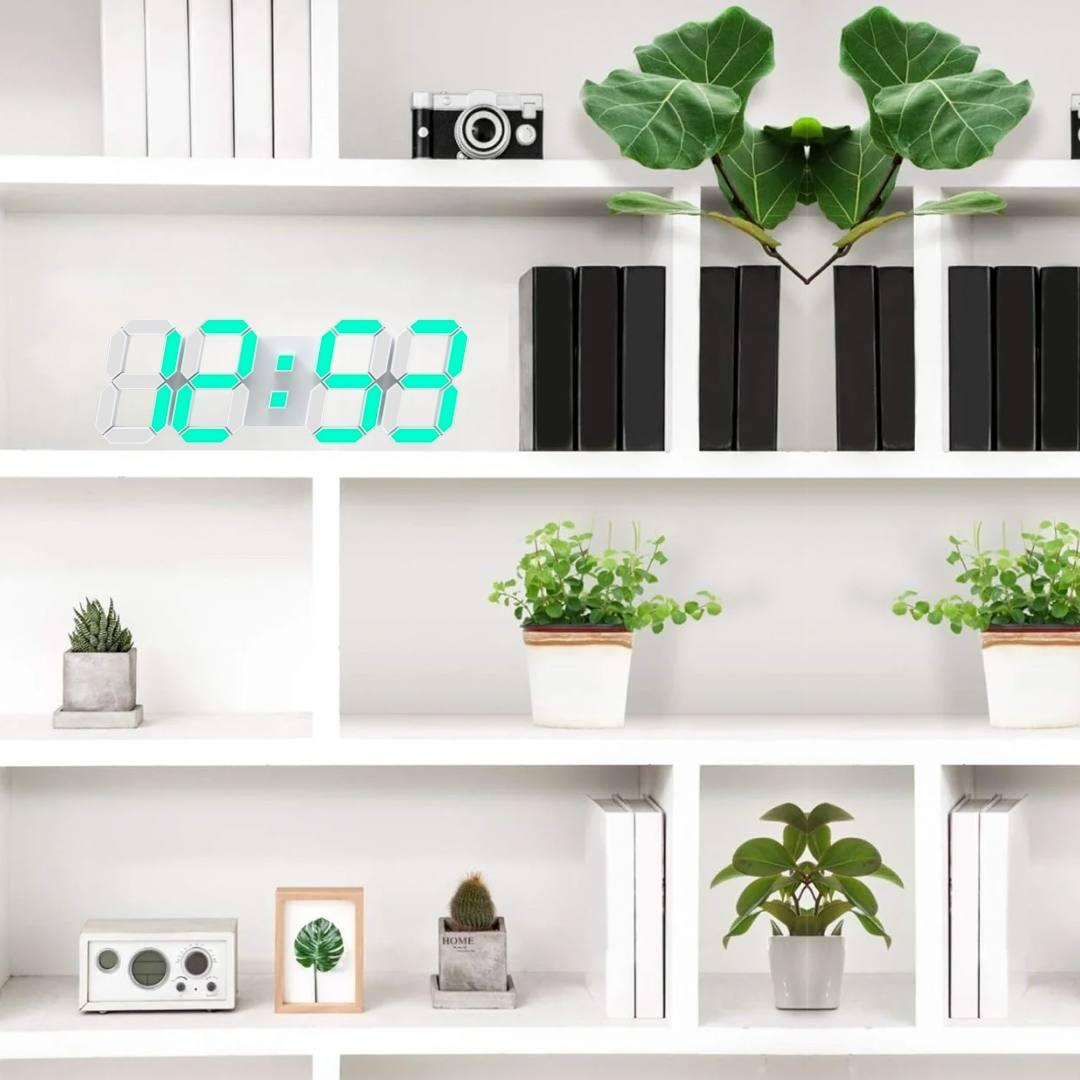 Часы настольные электронные 3D Bodasan с будильником термометром зеленая подсветка Белый (HJ3D) - фото 3 Часы настольные электронные 3D Bodasan с будильником термометром зеленая подсветка Белый (HJ3D) - фото 3