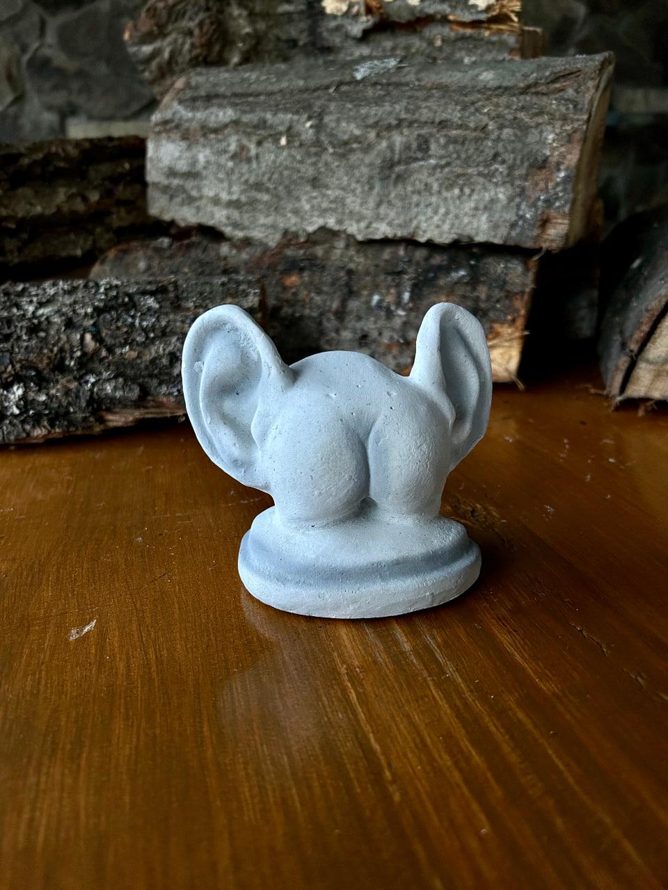 Садова фігура/статуетка Попа з вухами з цементу ручна робота 11 см (63600) - фото 3 Садова фігура/статуетка Попа з вухами з цементу ручна робота 11 см (63600) - фото 3