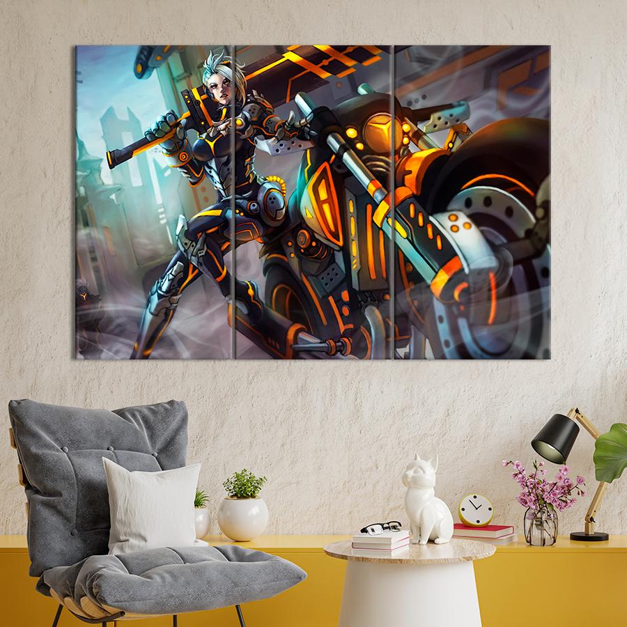 Настенний декор Красавица Ривен чемпион League of Legends 78x48 см (A155-3)