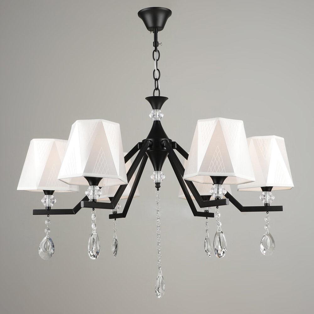 Люстра подвесная с абажуром Lighthouse SRS-19648/6 BK Черный