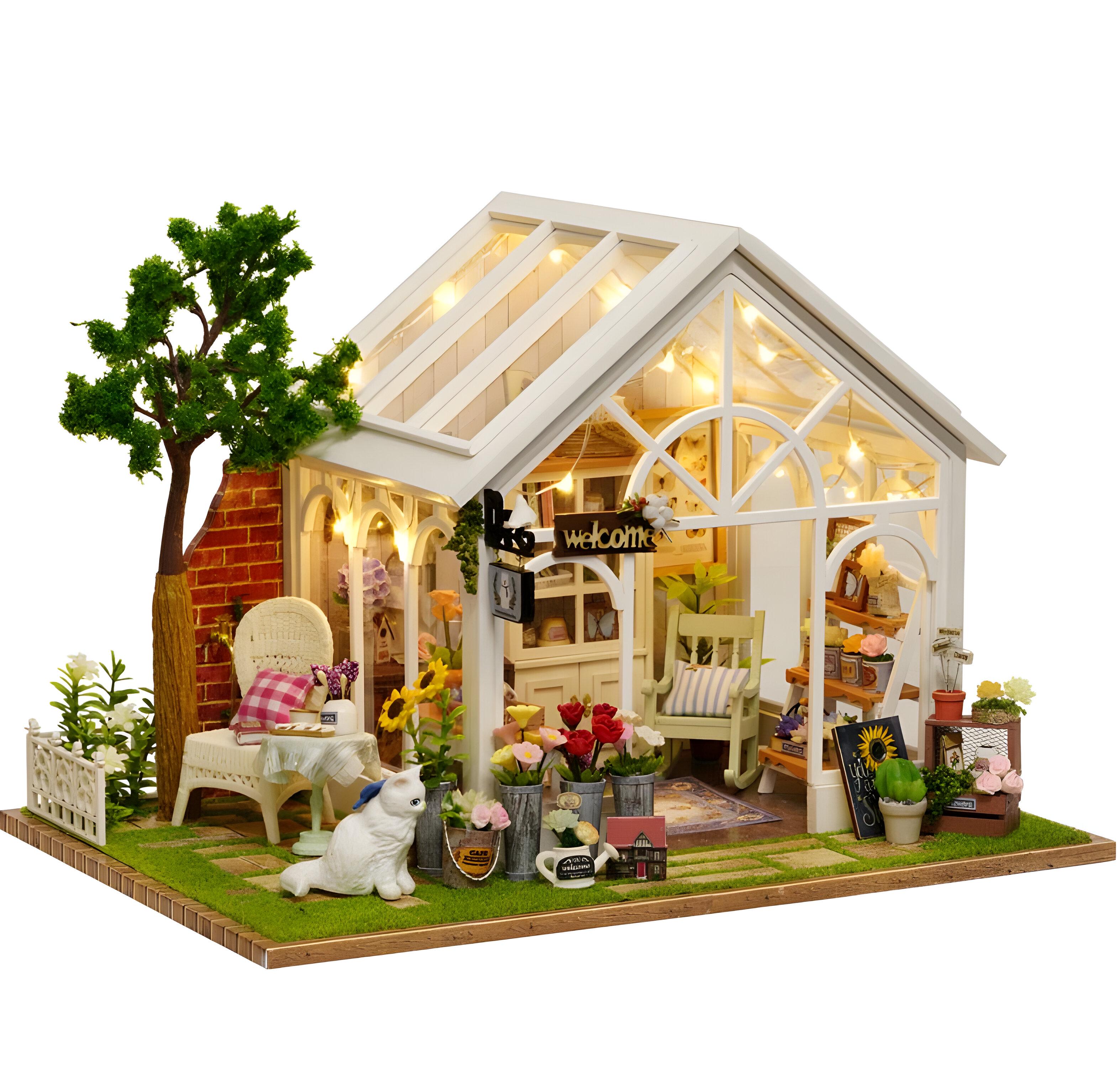 Конструктор 3D Румбокс Цветочная оранжерея своими руками со световыми эффектами (A-067-B)