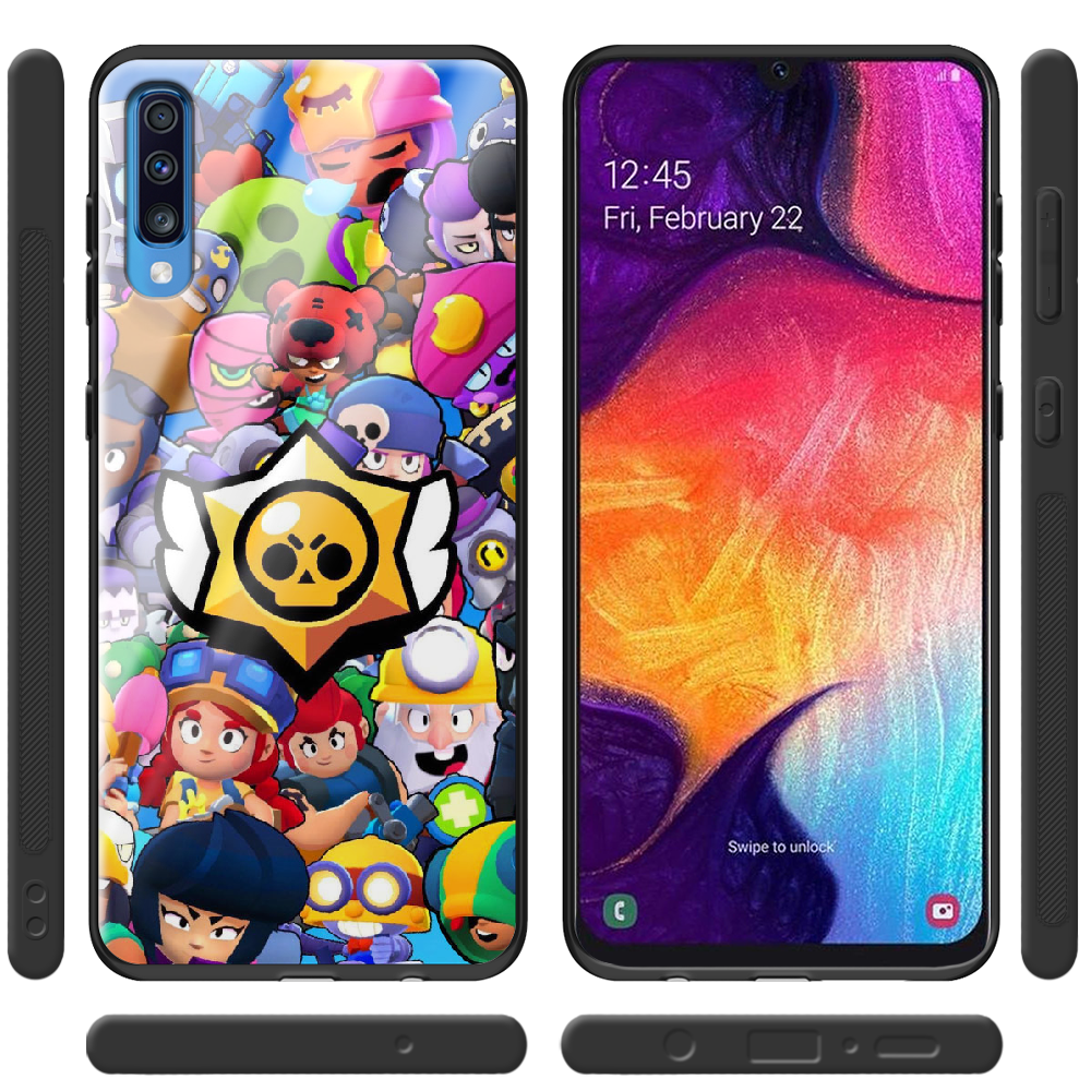 Чохол BoxFace Samsung A705 Galaxy A70 Brawl Stars Чорний силікон зі склом (36860-up2389-37740) - фото 2