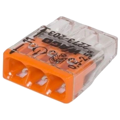 Клемма соединительная Wago 2273-203 3 провода 0,5–2,5 мм² 450 В без пасты (639006)