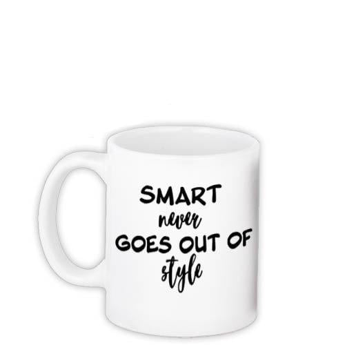 Кружка с принтом Smart never goes out of style 330 мл (KR_SS019)
