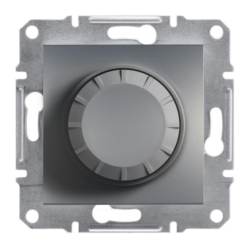 Светорегулятор поворотный Schneider Electric Asfora с красной подсветкой ABS Сталь (EPH6500162)