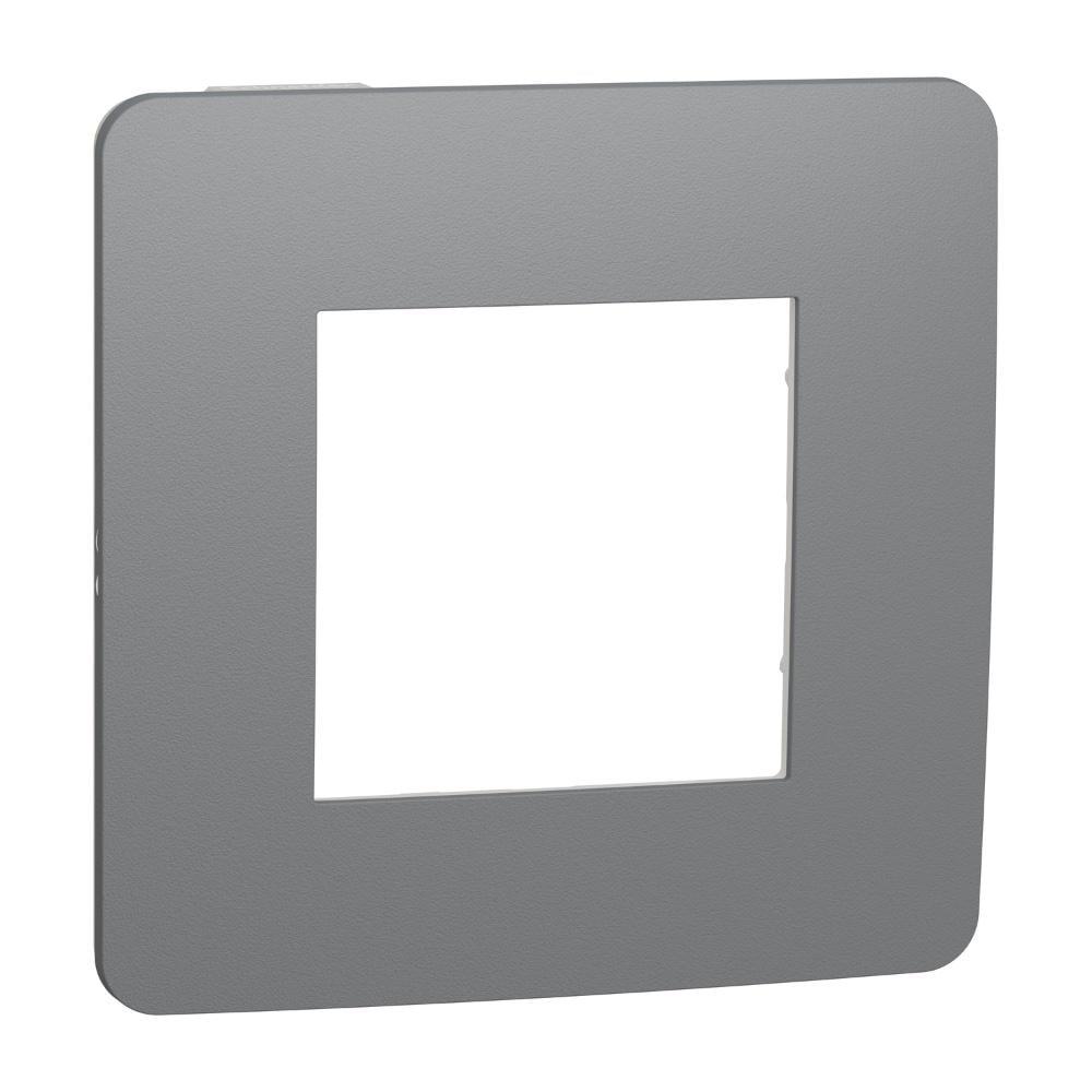 Рамка одноместная Schneider Electric Unica Studio Дымчато-серый/Белый (NU280221)