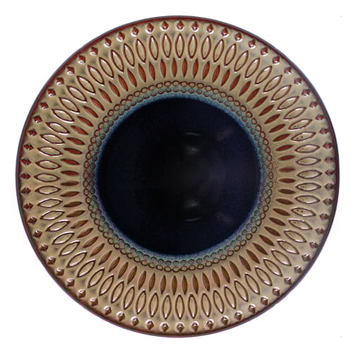 Тарелка подставная LOS’K Dec Maori круглая 27 см Brown/Blue (L0480-XY4612A-11)