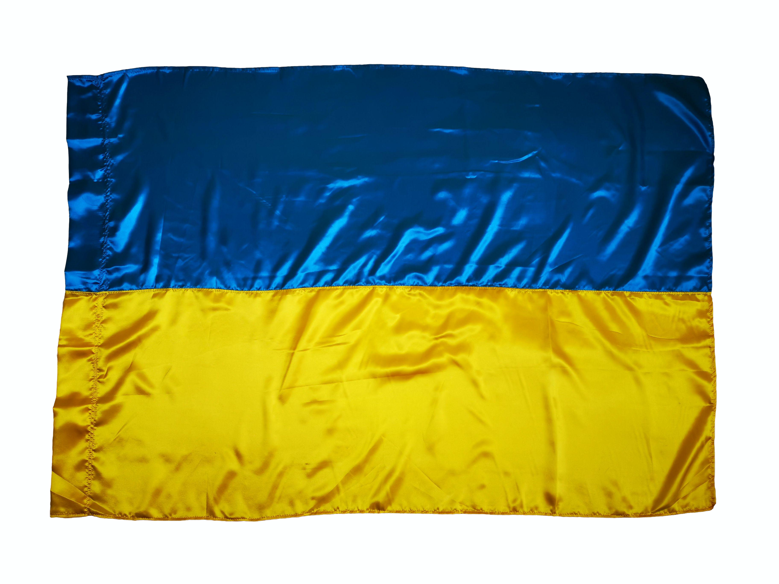 Флаг Украины атлас 90х135 см (п6А)