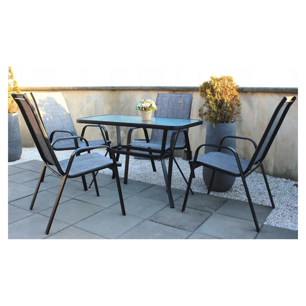 Стол садовый GardenLine Fenix 110х60х70 см Black - фото 3 Стол садовый GardenLine Fenix 110х60х70 см Black - фото 3