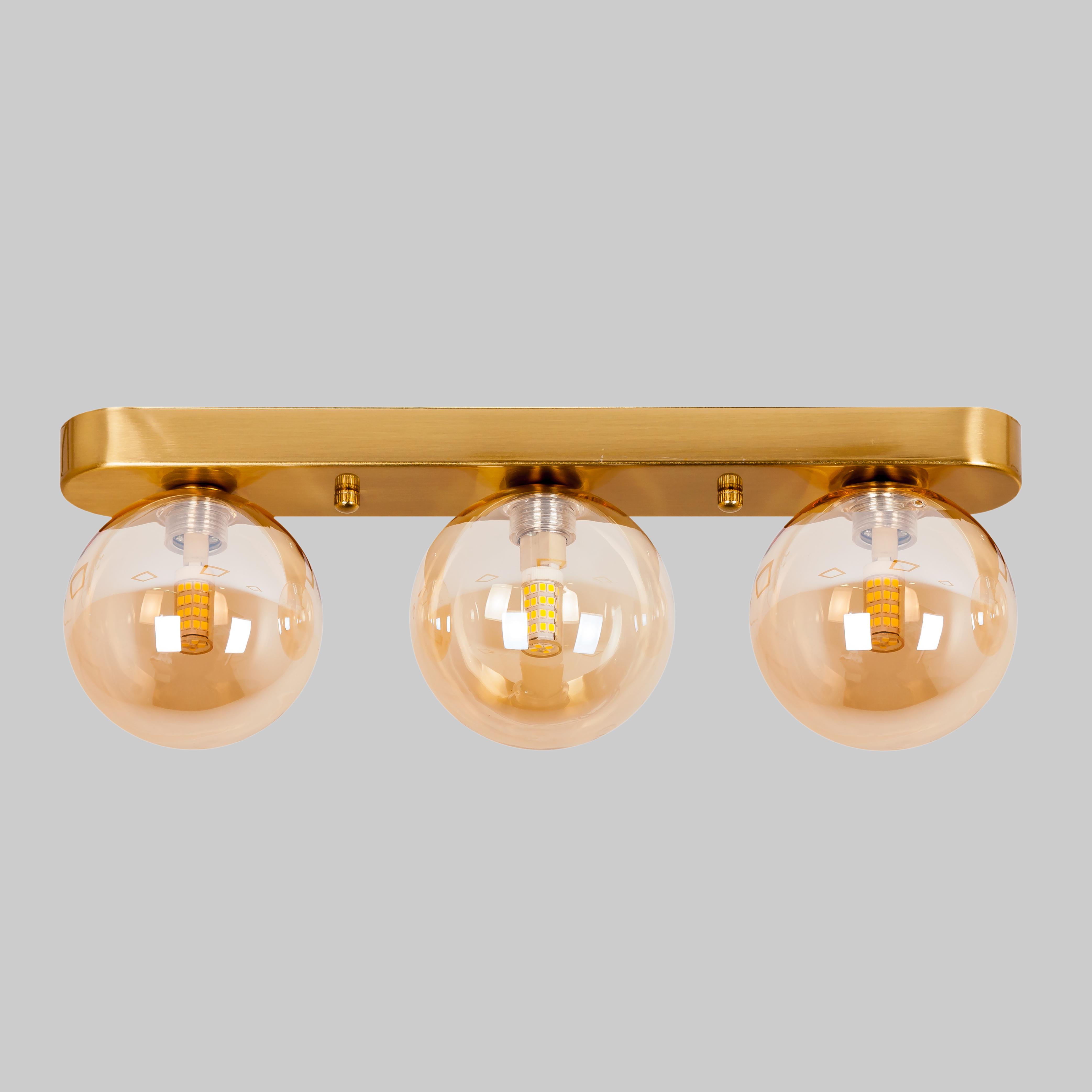 Люстра потолочная Glass Trio Light на 3 лампы Бронзовый/Кофейный (61-X100F-3 BRZ+BR 380) Люстра потолочная Glass Trio Light на 3 лампы Бронзовый/Кофейный (61-X100F-3 BRZ+BR 380)