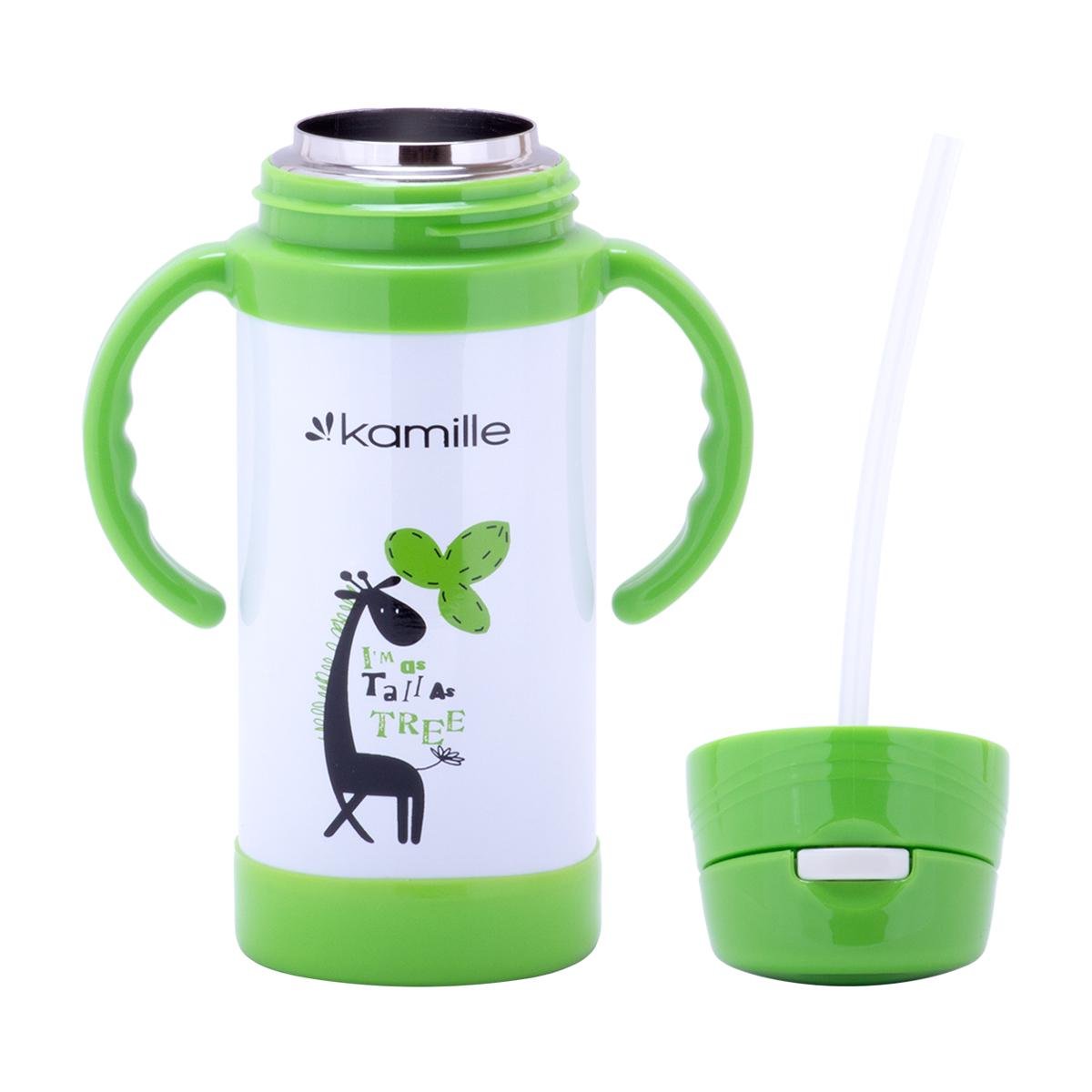 Термос дитячий з трубочкою Kamille з нержавіючої сталі 350 мл Зелений (14897086) - фото 3 Термос дитячий з трубочкою Kamille з нержавіючої сталі 350 мл Зелений (14897086) - фото 3