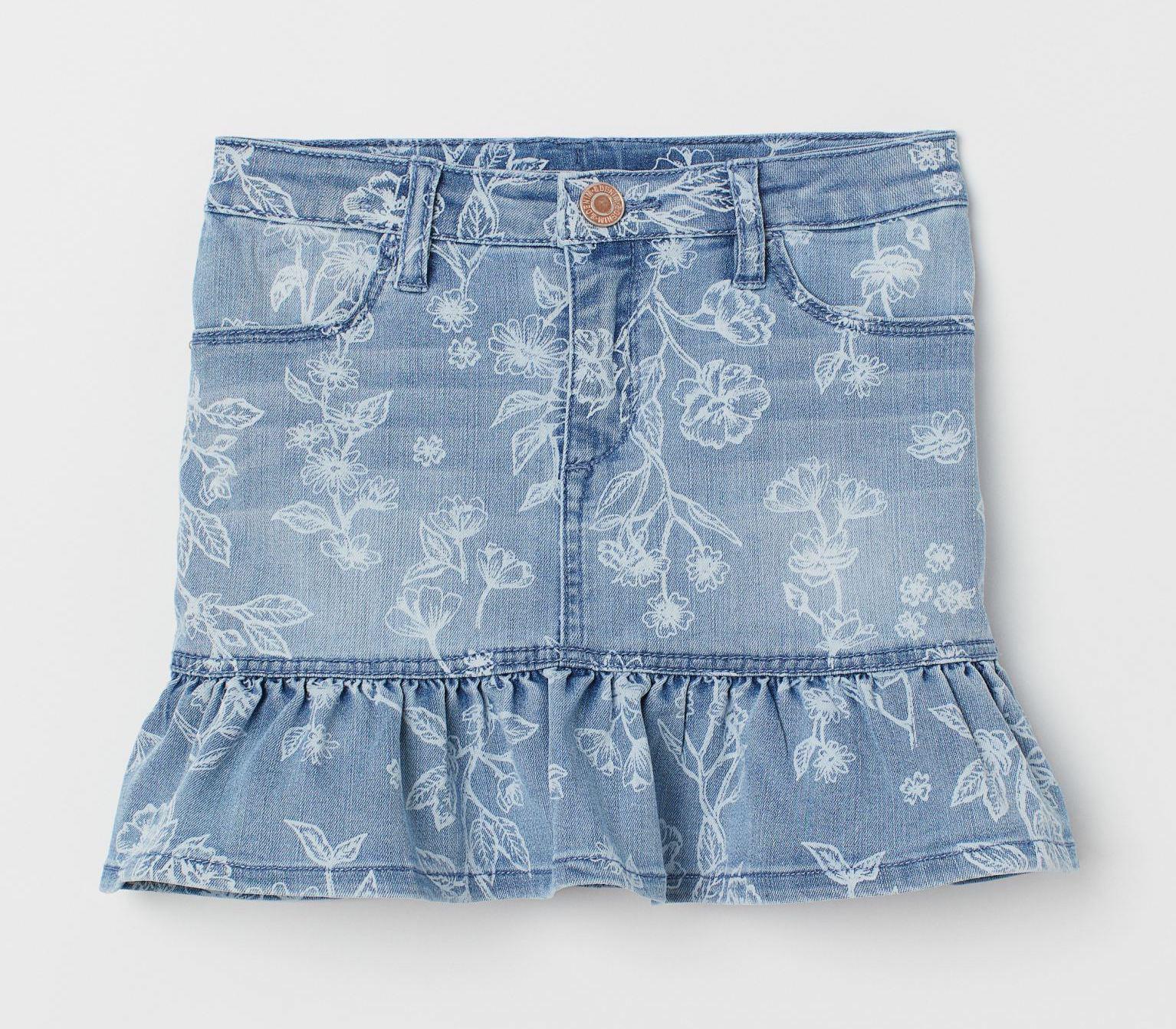 Спідниця джинсова H&M для дівчинки 128 розмір Блакитний (0735679001)