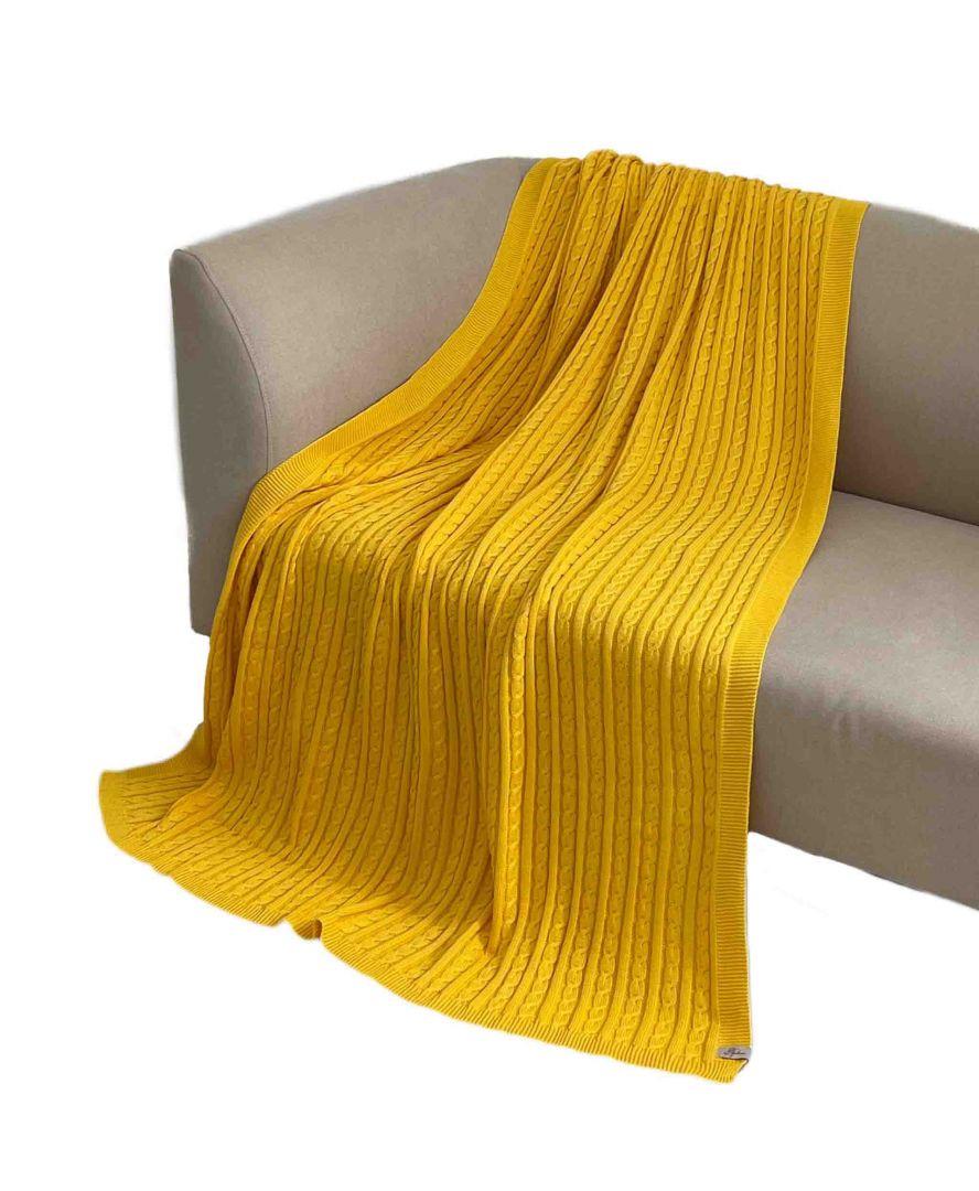 Плед Exclusive Nature 140х180 см Желтый (026674) - фото 5