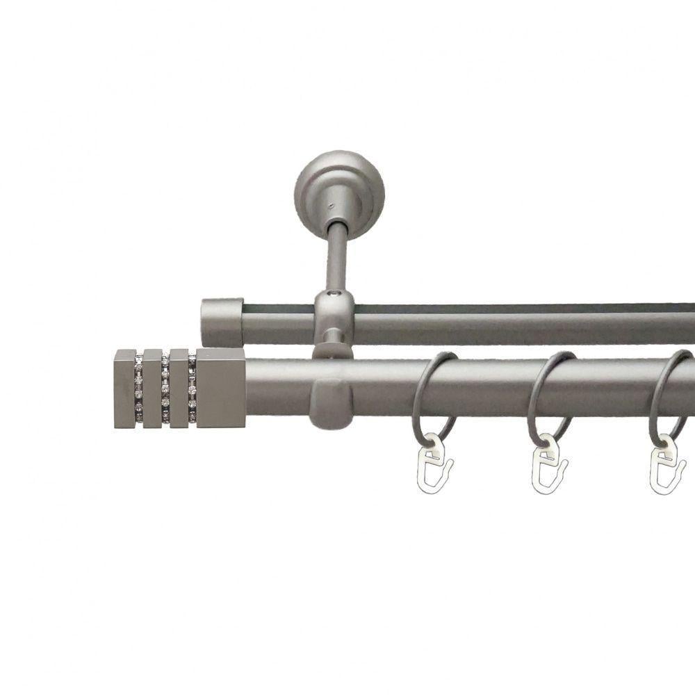 Карниз для штор Orvit Ацтека двухрядный гладкий 240 см Сатин (00-00011037)