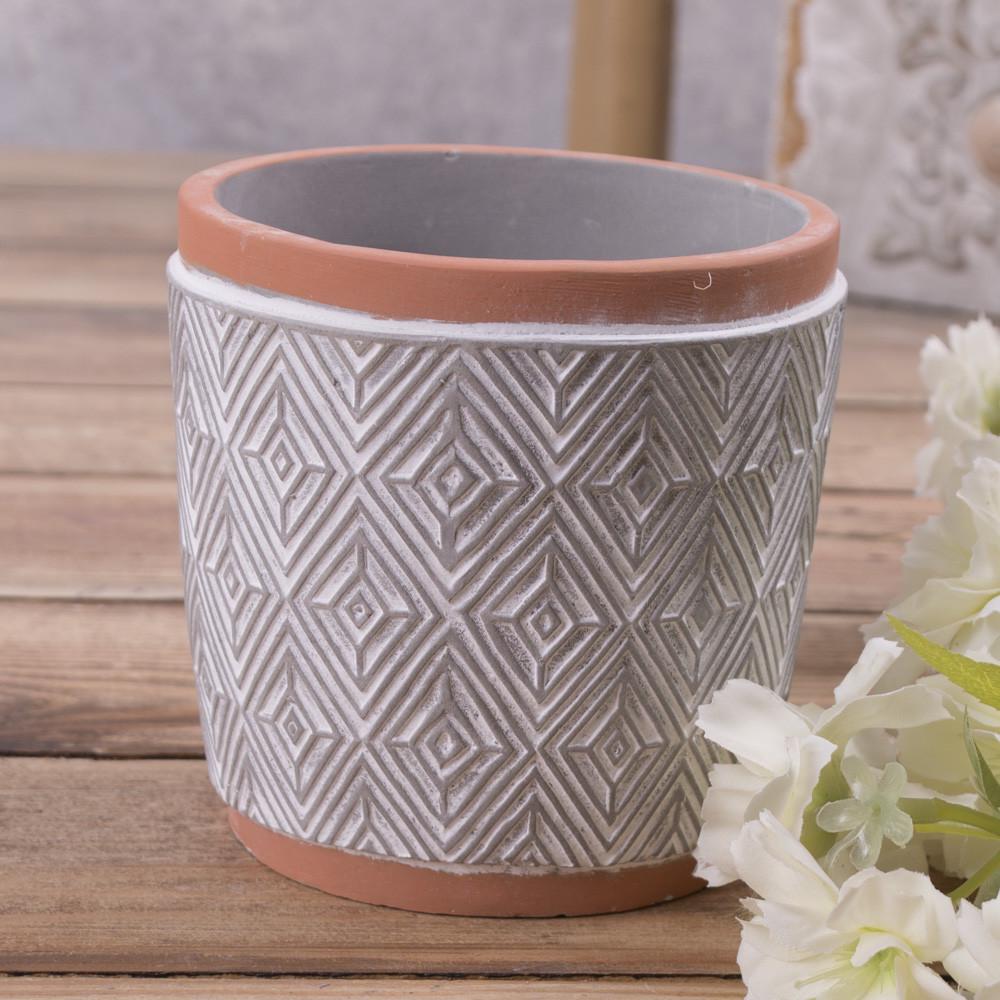 Кашпо бетонное среднее 10 см (4679-1)