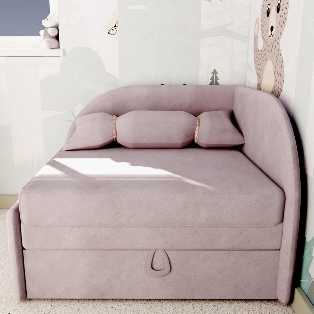 Кресло-кровать правое RIO 1730x890x670 мм Розовый