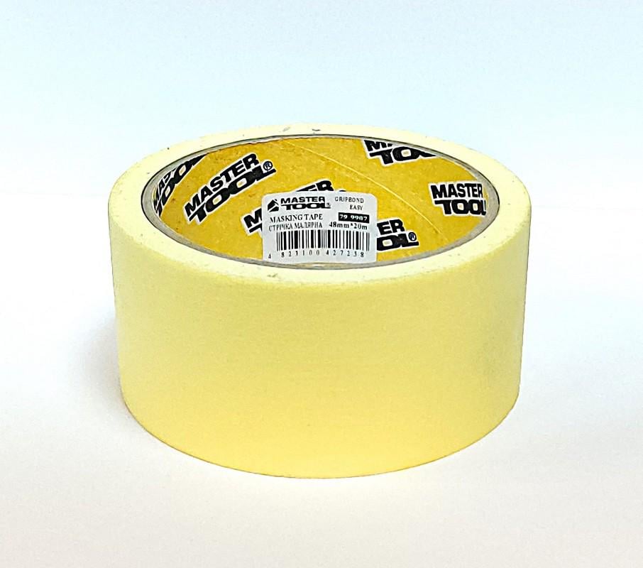 Лента малярная универсальная MasterTool GripBond Easy 48 мм х20 м Желтый (79-9907)
