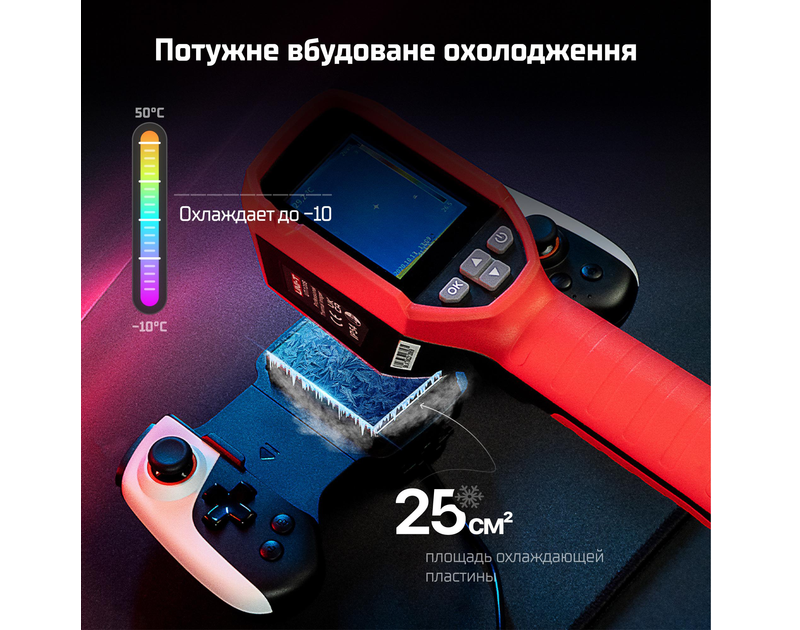 Геймпад беспроводной телескопический с охлаждением 300 мАч для iPhone/Android (2391934630) - фото 6