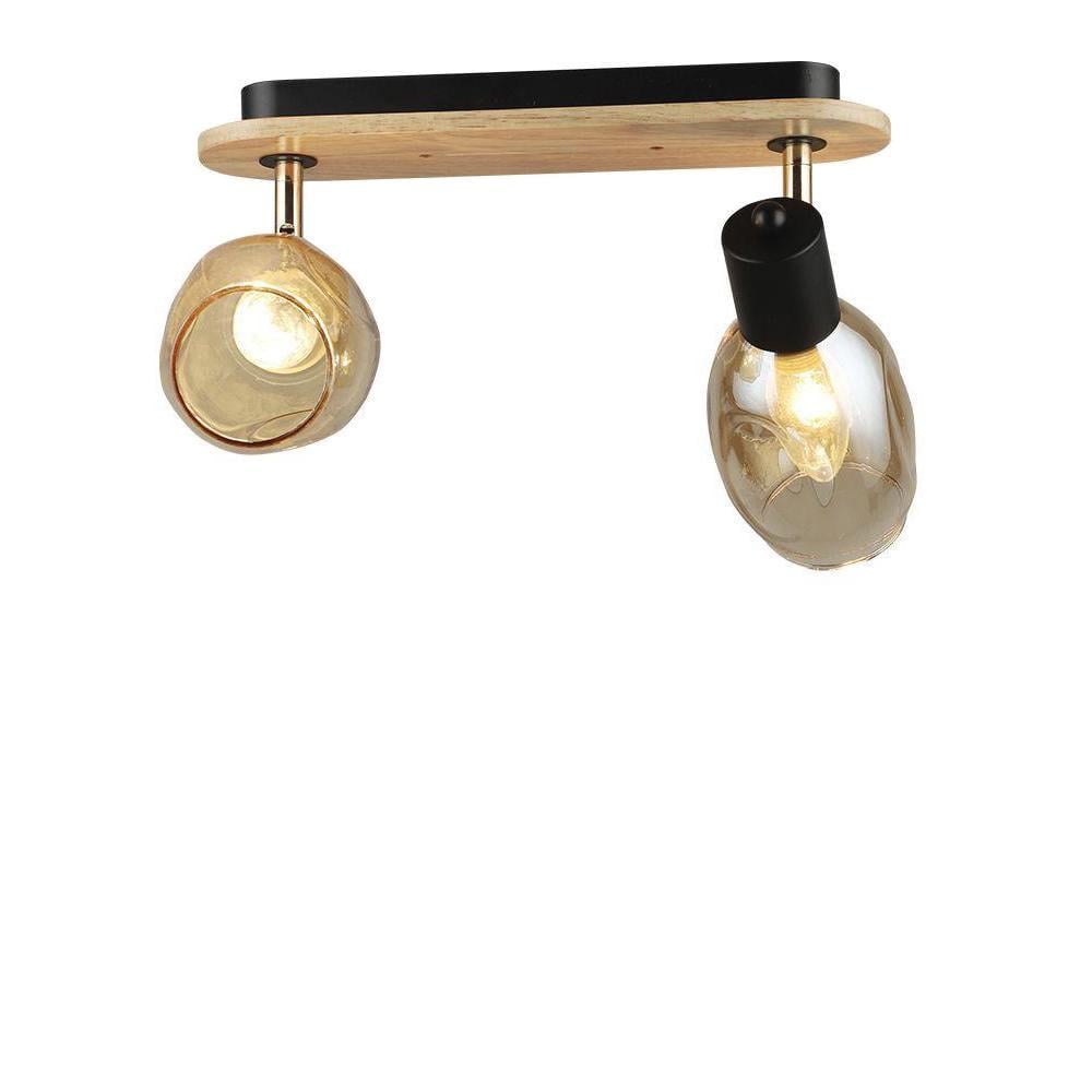 Люстра стельова спот з поворотним механізмом Light House SRS-18450/2 Чорний/Золотистий