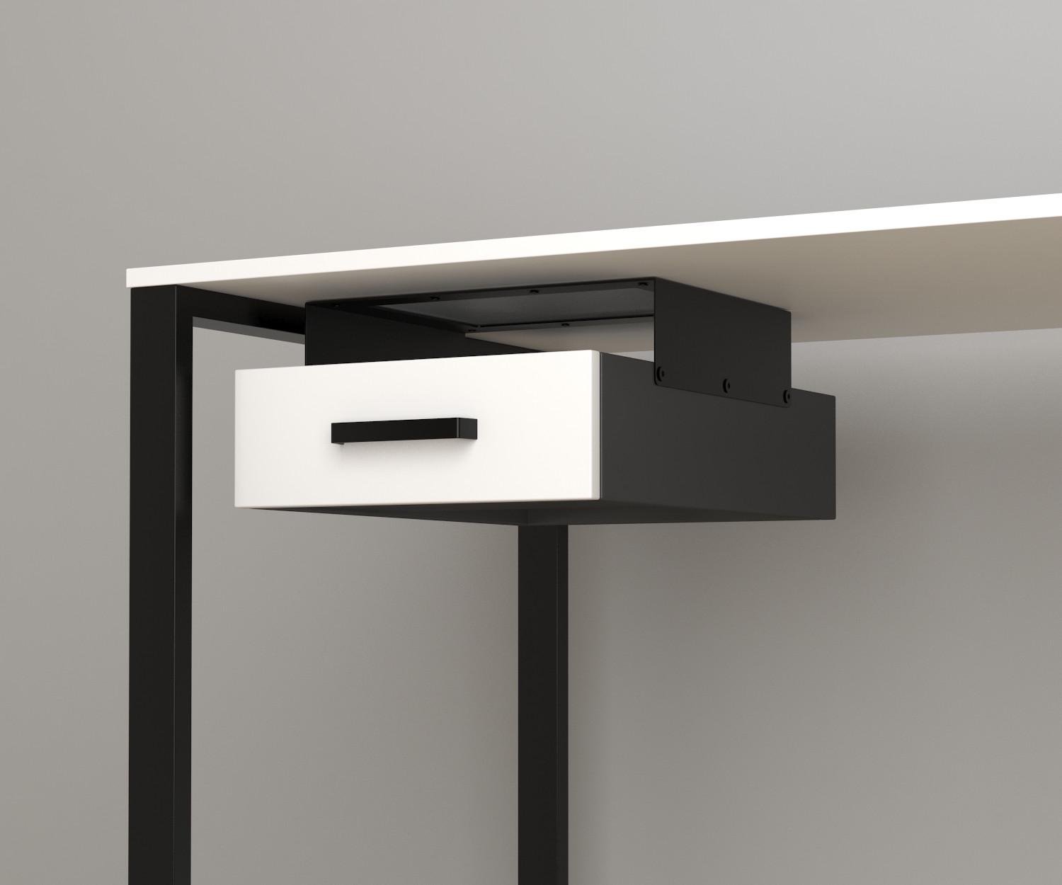 Навісний ящик одинарний для столу Loft Design BX-1 Білий/Чорний (12517638)