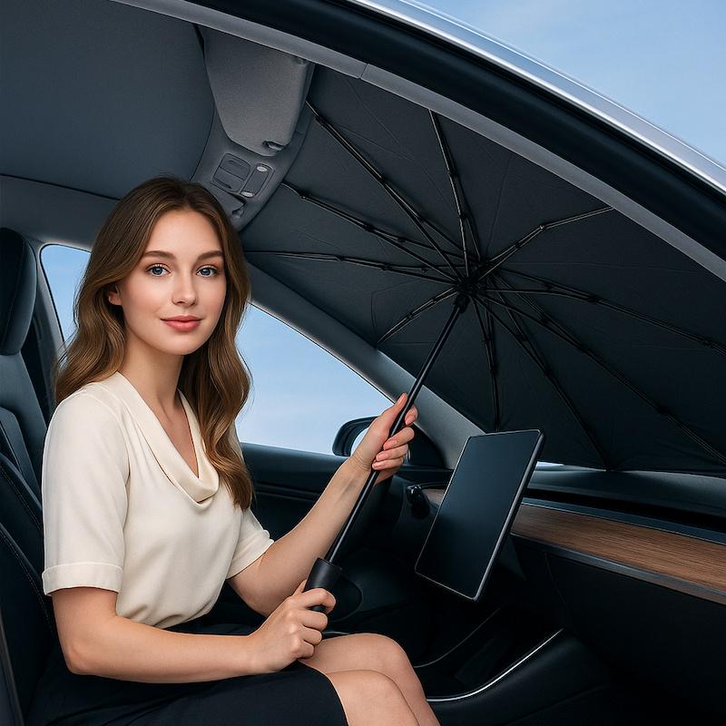 Парасолька-шторка Sunshade на лобове скло автомобіля - фото 4 Парасолька-шторка Sunshade на лобове скло автомобіля - фото 4