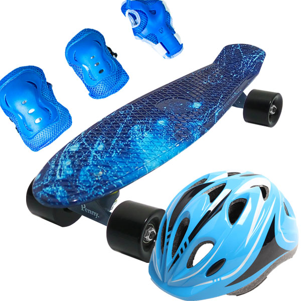 Пенниборд Penny Style 22" Combo Набор (защита + шлем) Ocean Blue (2T2034)