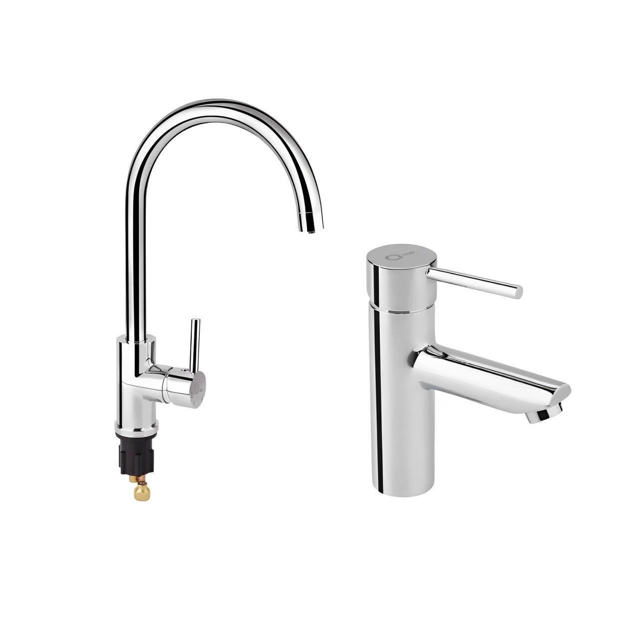 Набор смесителей для кухни/раковины Q-tap QTSPRCRM001/QTSPRCRM007F2 и для фильтрованной воды Хром (24582365)