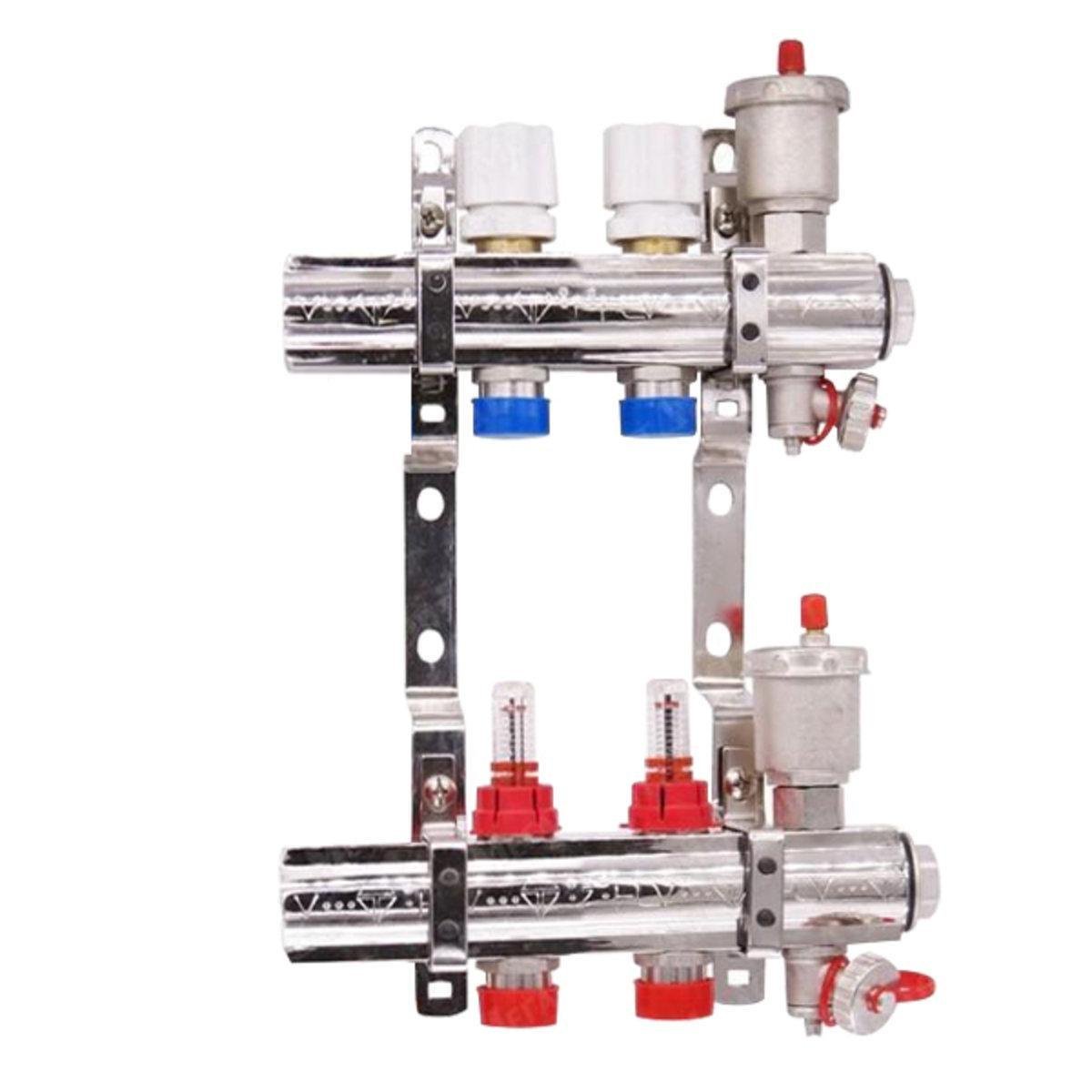 Коллекторная группа HLV с расходомерами со сливной группой 1"х2 (44662)