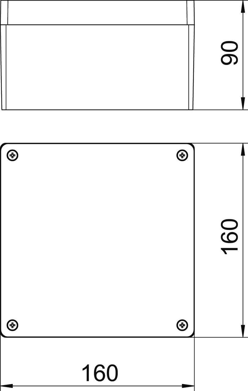 Распределительная коробка OBO bettermann 160х160х90 мм наружная Мх16 IP66 алюминий (2011320) - фото 2