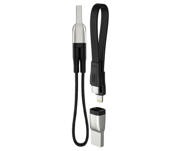 Кабель Data XO NB-Q170B PD 2в1 USB Lightning/Type-C 45pc 20W 0,2 м Black